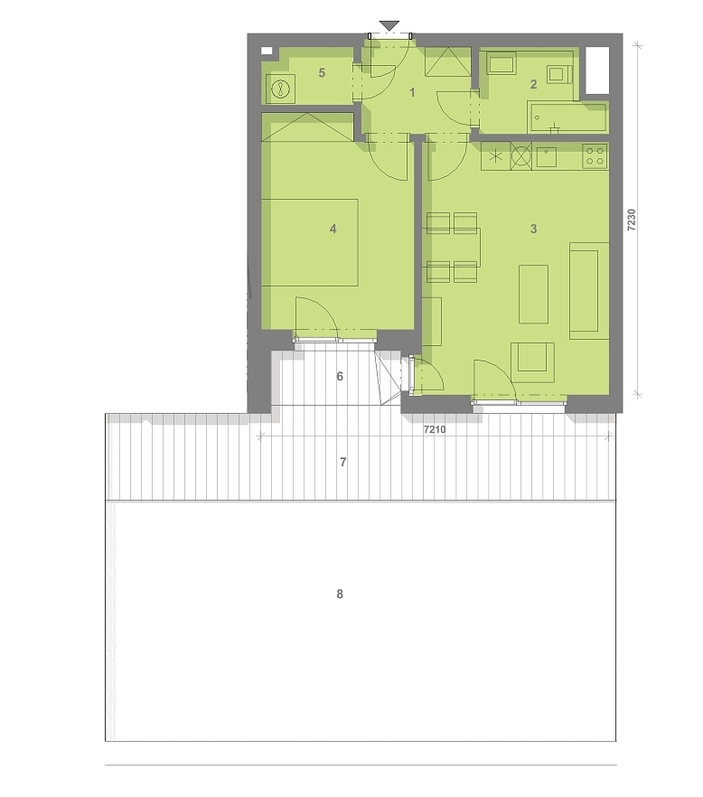 Půdorys jednotky R-104